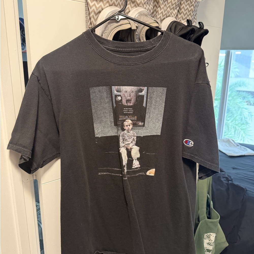 Champion Black Graphic Short Sleeve home alone Tee